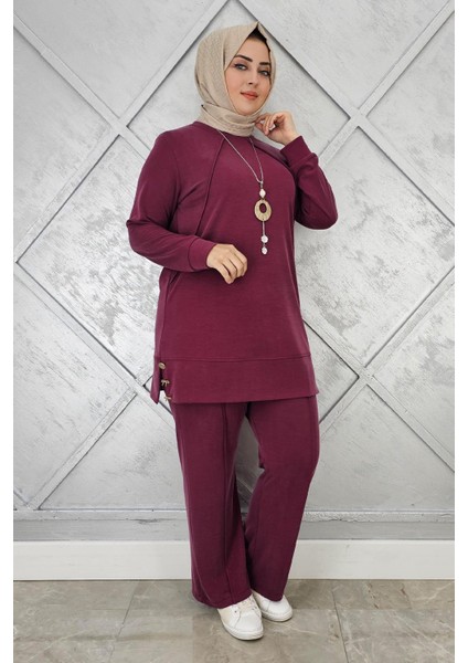 Kadın Kolye Detaylı Nervür Dikim Tesettür Takım fiyatları