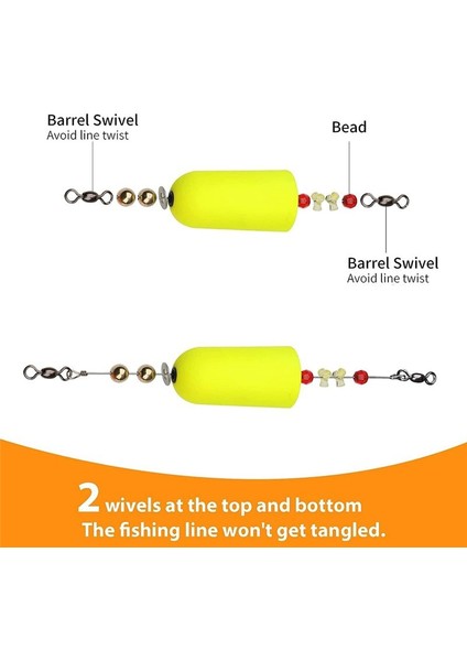 Tuzlu Su Için Haşhaş Mantarları Tatlı Su Balıkçılığı Popper Floats Redfish Benekli Alabalık Koyun Derisi Turuncu (Yurt Dışından) fiyatları