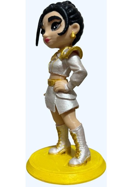 Kpop Gold Zoey – El Boyama 3D Koleksiyon Figürü | Parlak Altın Dokulu Seri | Demon Hunters Tarzı fırsatları