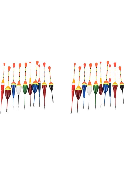 20PCS Balıkçılık Şamandıraları Set Şamandıra Bobber Dalgalı Karışım Boyutu Renk Şamandıra Şamandıra Pesca Hafif Çubuk Şamandıralar (Yurt Dışından)