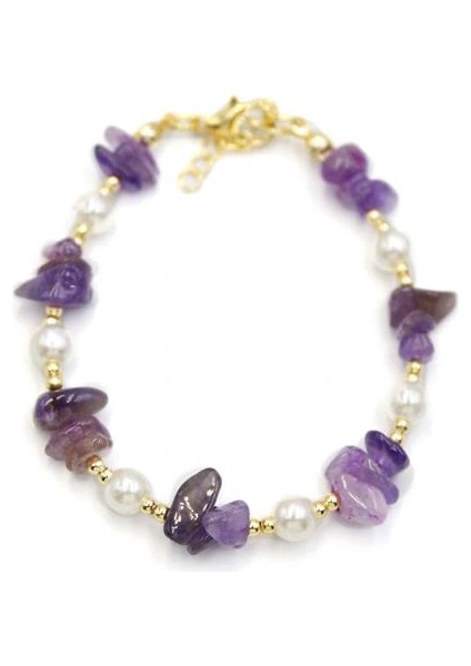 Boncuk Bileklik - Mor