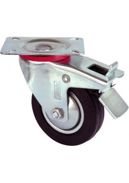 Eco Lounge Servis Tekeri - Tablalı Frenli Siyah Döner - Çap 80 mm