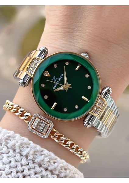 Çelik Kordonlu 2 Yıl Garantili 3 Atm Suya Dayanıklı Kadın Kol Saati+Bileklik BD.14132.4