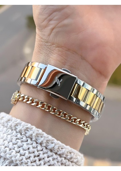 Çelik Kordonlu 2 Yıl Garantili 3 Atm Suya Dayanıklı Kadın Kol Saati+Bileklik BD.14132.3 modelleri