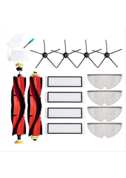 17 Pcs Yedek Parça Kiti Roborock S5 S5 S5 Max S6 S6 Maxv S6 Pure E20 E25 E35 Süpürme ve Paspas Robotik (Yurt Dışından)