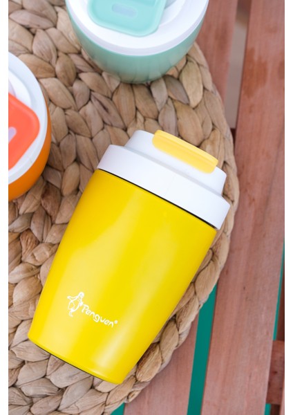 Termos Mug Sızdırmaz 400 ML - Çift Çidarlı Paslanmaz Çelik, Pipetli ve Doğrudan İçme Kapaklı