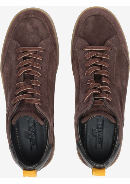 Erkek Kahverengi Hakiki Deri Sneaker Ayakkabı 5K1SA18520 indirimleri