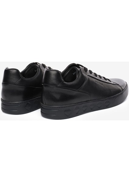 Erkek Siyah Hakiki Deri Sneaker Ayakkabı 5K1SA13293 fırsatları
