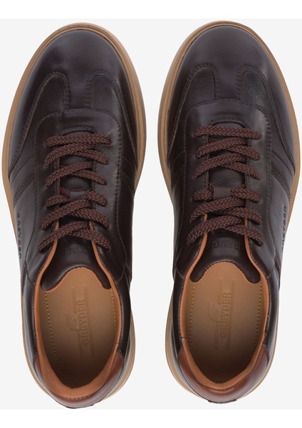 Erkek Kahverengi Hakiki Deri Sneaker Ayakkabı 5K1SA18860 indirimleri
