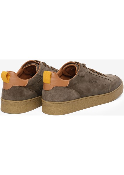 Erkek Haki Hakiki Deri Sneaker Ayakkabı 5K1SA18520 fırsatları