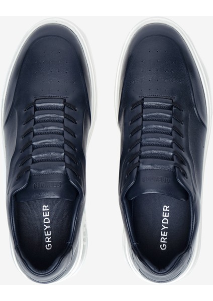 Erkek Lacivert Hakiki Deri Sneaker Ayakkabı 5K1SA64748 indirimleri