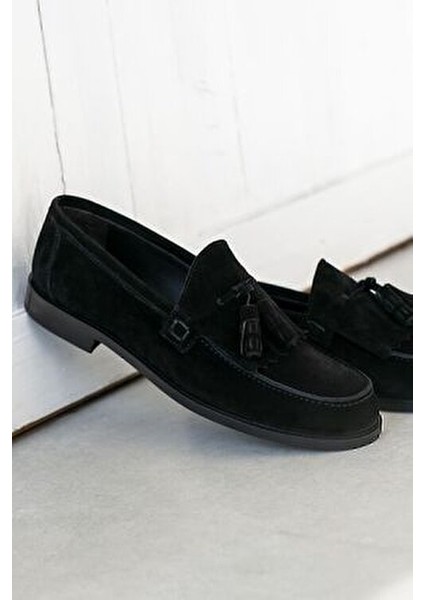 Hakiki Süet Siyah Erkek Loafer Microlight Taban ile Şık ve Rahat Ayakkabı indirimleri