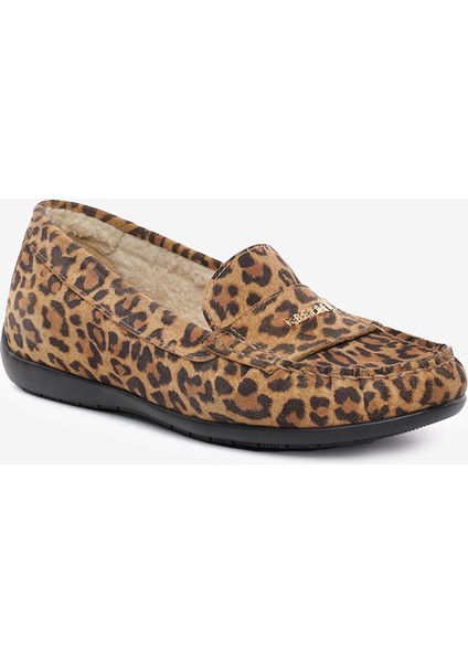 Kadın Leopar Hakiki Deri Comfort Ayakkabı 5K2CA34395