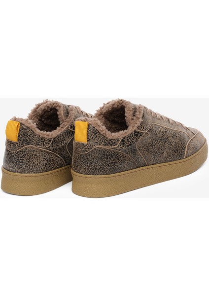 Erkek Siyah Ekru Hakiki Deri Sneaker Ayakkabı 5K1SA18523 fırsatları