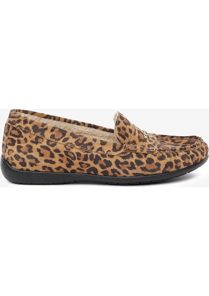 Kadın Leopar Hakiki Deri Comfort Ayakkabı 5K2CA34395