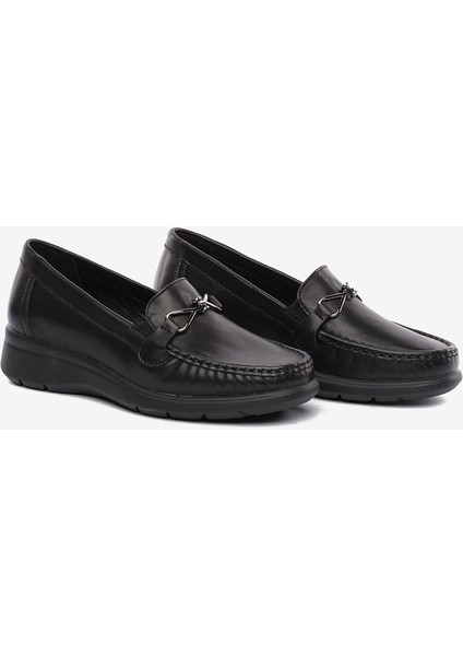 Kadın Siyah Hakiki Deri Comfort Ayakkabı 5K2FA32690 modelleri