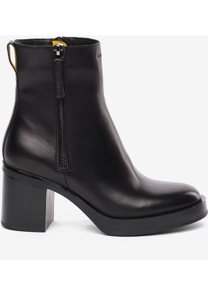 Kadın Siyah Hakiki Deri Topuklu Bot 5K2DB35292
