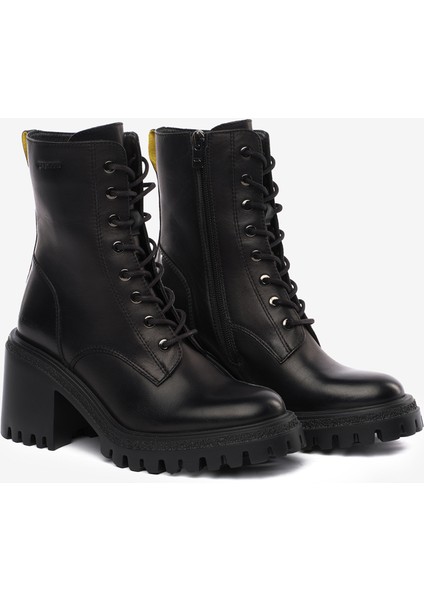 Kadın Siyah Hakiki Deri Topuklu Bot 5K2DB35281 modelleri