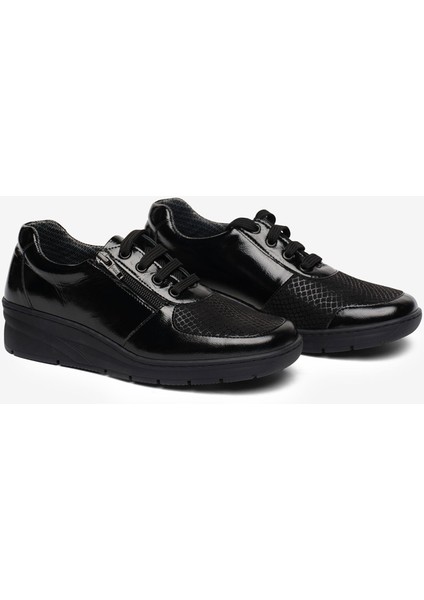 Kadın Siyah Rugan Hakiki Deri Comfort Ayakkabı 5K2FA59327 modelleri