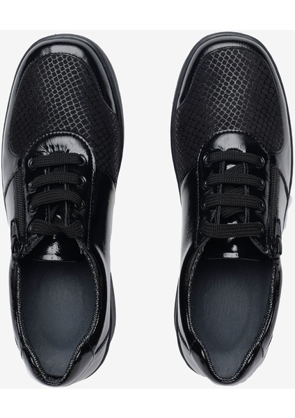 Kadın Siyah Rugan Hakiki Deri Comfort Ayakkabı 5K2FA59327 indirimleri