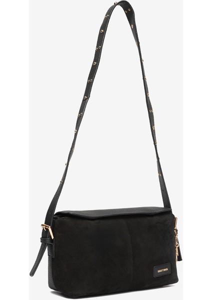 Kadın Siyah Hakiki Deri Çapraz Çanta 5K2CN69773