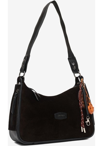 Kadın Siyah Hakiki Deri Omuz Çantası 5K2CN69637