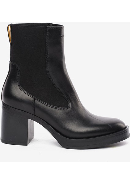 Kadın Siyah Hakiki Deri Topuklu Bot 5K2DB35291