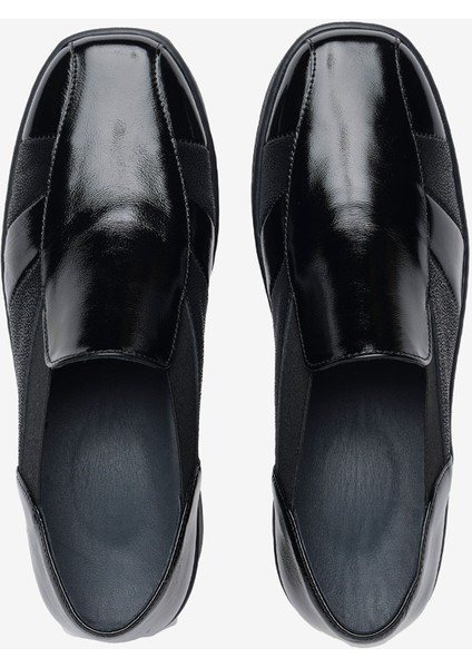 Kadın Siyah Rugan Hakiki Deri Comfort Ayakkabı 5K2FA59326 indirimleri