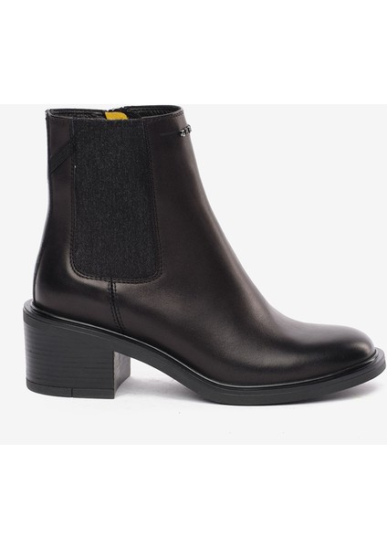 Kadın Siyah Hakiki Deri Topuklu Bot 5K2DB35332