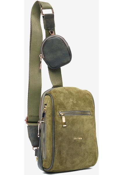 Kadın Haki Hakiki Deri Çapraz Çanta 5K2CN72195