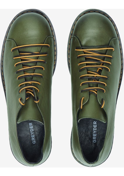 Kadın Haki Hakiki Klasik Ayakkabı 5K2AA59342