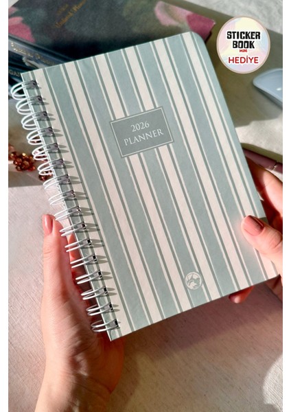 2026 Haftalık Ajanda Spiralli A5 12 Aylık Line