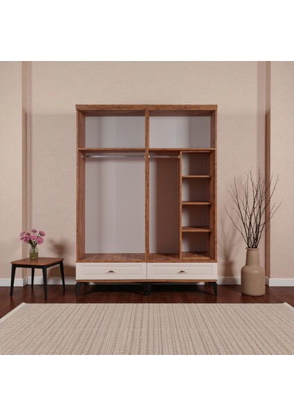 Slope 4 Kapılı Mdfayaklı Tasarım Country Gardırop fırsatları