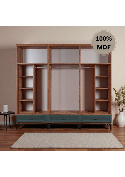 Slope 6 Kapaklı Mdf Ayaklı Tasarım Country Gardırop fırsatları