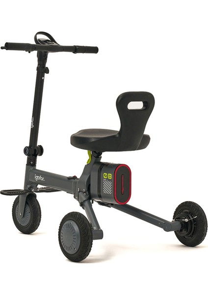 3 Tekerlekli Katlanabilir Elektrikli Oturulabilir Scooter – Hafif, Taşınabilir, Uzun Menzilli - Gri fiyatları
