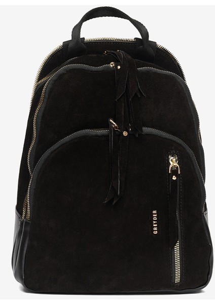 Kadın Siyah Hakiki Deri Sırt Çantası 5K2CN98722