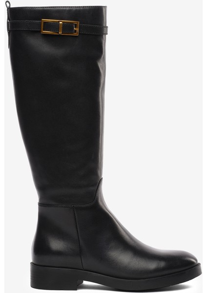 Kadın Siyah Hakiki Deri Çizme 5K2UC59160