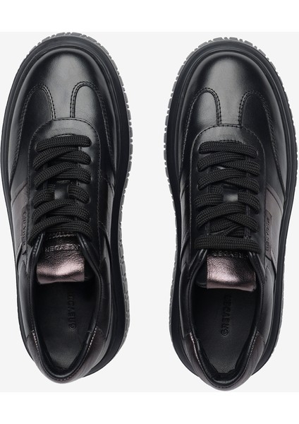 Kadın Siyah Hakiki Deri Sneaker Ayakkabı 5K2SA35371 indirimleri