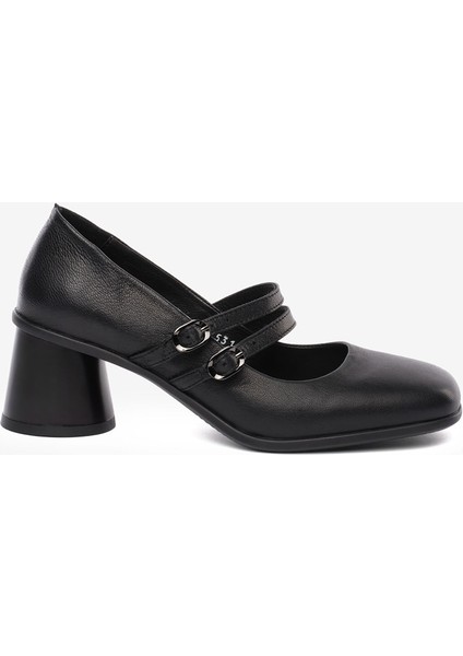 Kadın Siyah Hakiki Deri Klasik Ayakkabı 5K2KA34502