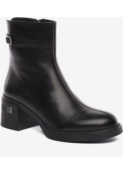 Kadın Siyah Hakiki Deri Topuklu Bot 5K2WB59126 fiyatları