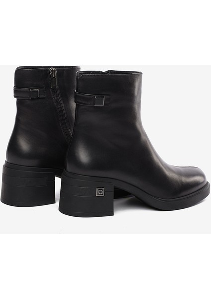 Kadın Siyah Hakiki Deri Topuklu Bot 5K2WB59126 fırsatları