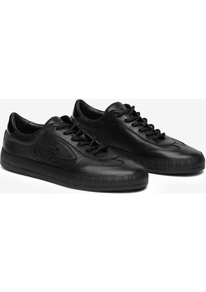 Kadın Siyah Hakiki Deri Sneaker Ayakkabı 5K2SA33676