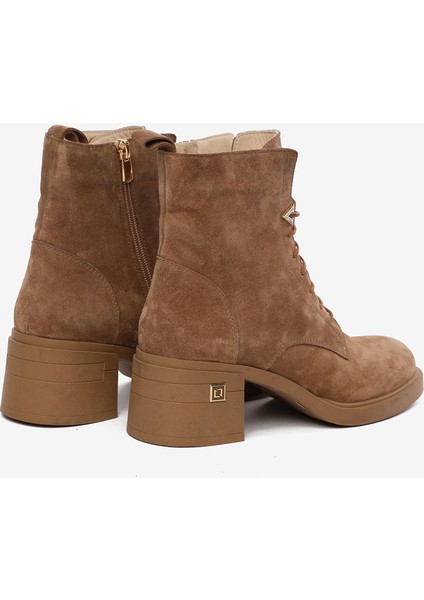 Kadın Taba Süet Hakiki Deri Topuklu Bot 5K2WB59127 fırsatları