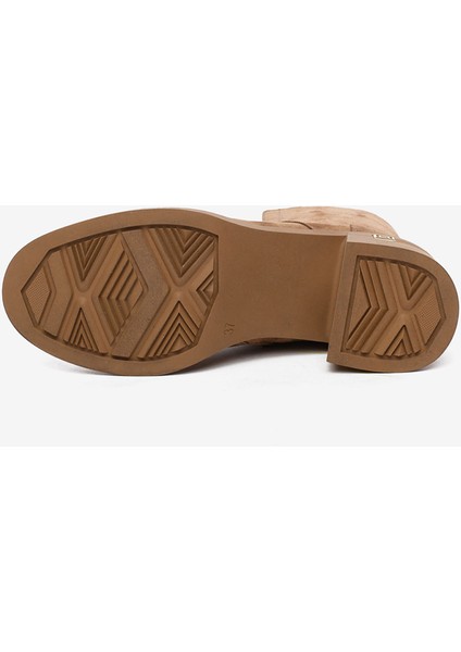 Kadın Taba Süet Hakiki Deri Topuklu Bot 5K2WB59127 indirimleri