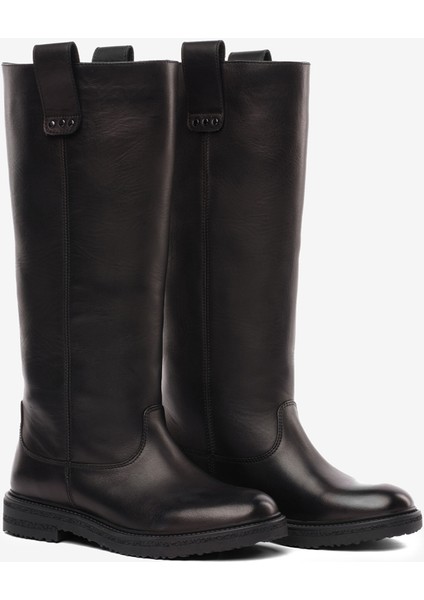 Kadın Siyah Hakiki Deri Çizme 5K2UC35362 modelleri