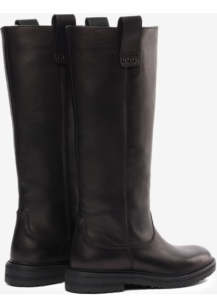 Kadın Siyah Hakiki Deri Çizme 5K2UC35362 fırsatları