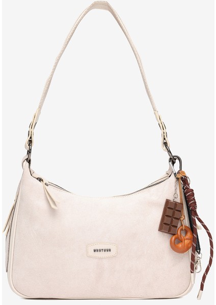 Kadın Bej Hakiki Deri Omuz Çantası 5K2CN69637