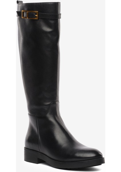 Kadın Siyah Hakiki Deri Çizme 5K2UC59160 fiyatları