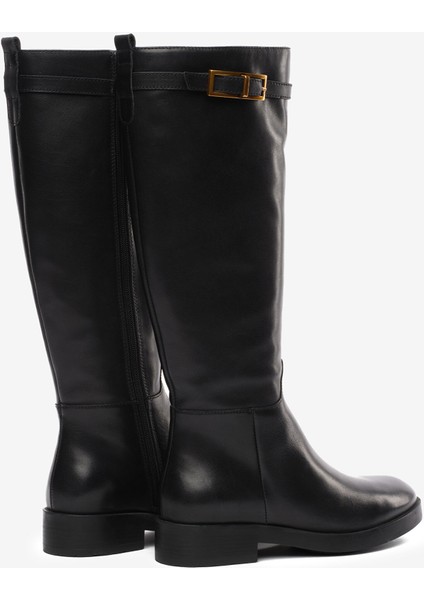 Kadın Siyah Hakiki Deri Çizme 5K2UC59160 fırsatları