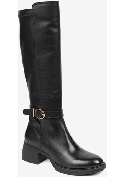 Kadın Siyah Hakiki Deri Çizme 5K2UC59159 fiyatları